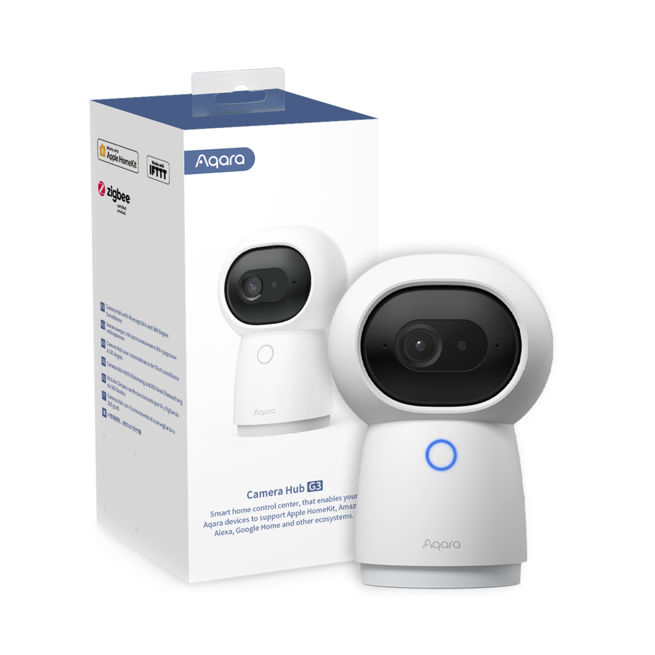 Aqara Telecamera + Hub G3 per Interni 2K 3MP P&T 360°